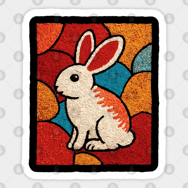 Baby Bunny - Folk Art Nursery Sticker by TuncGK